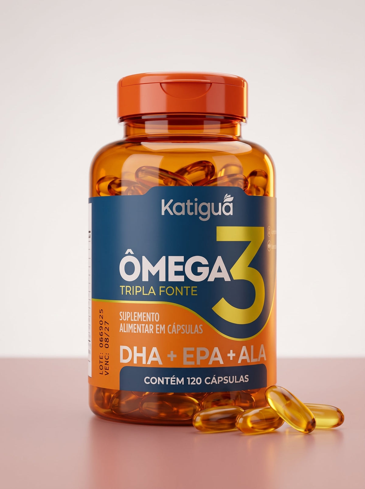 Frasco de Omega 3 EPA + DHA de Viarró con cápsulas