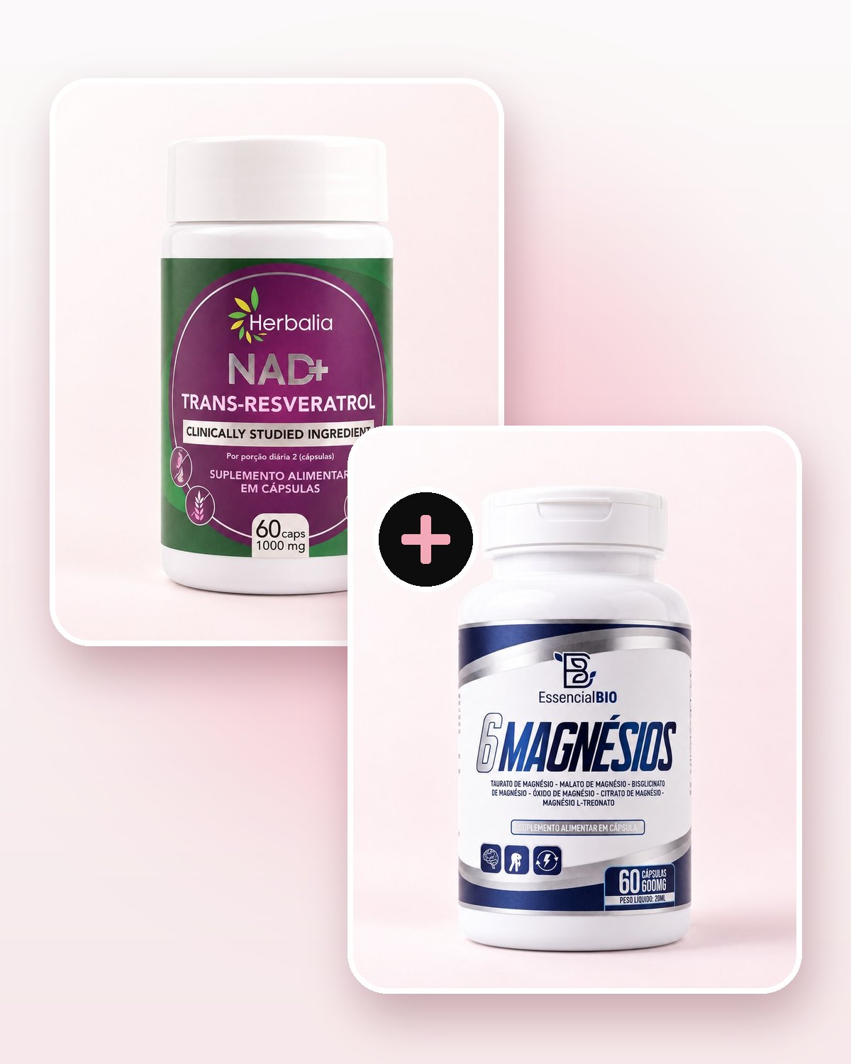 Combo Día y Noche: NAD+ 1000 y Magnesio 6 Formas