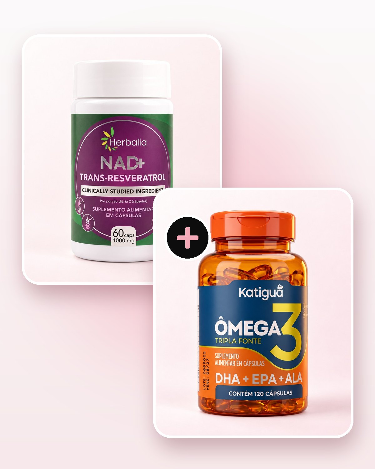Combo Energía: NAD+ 1000 y Omega 3 Triple Fuente