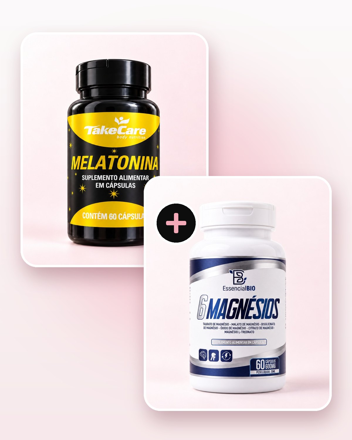 Combo Rutina Noche: Melatonina TakeCare y Magnesio 6 Formas