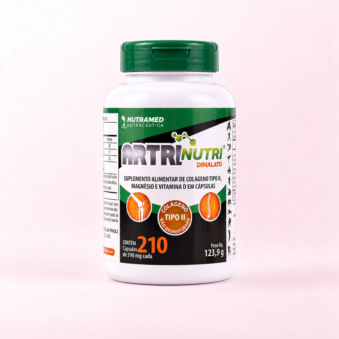 Colágeno Tipo II + Magnesio + D3 ArtriNutri, 210 cápsulas